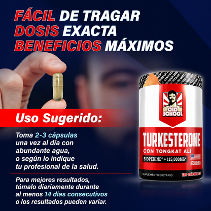 Turkesterone Old School Labs 120 Cápsulas